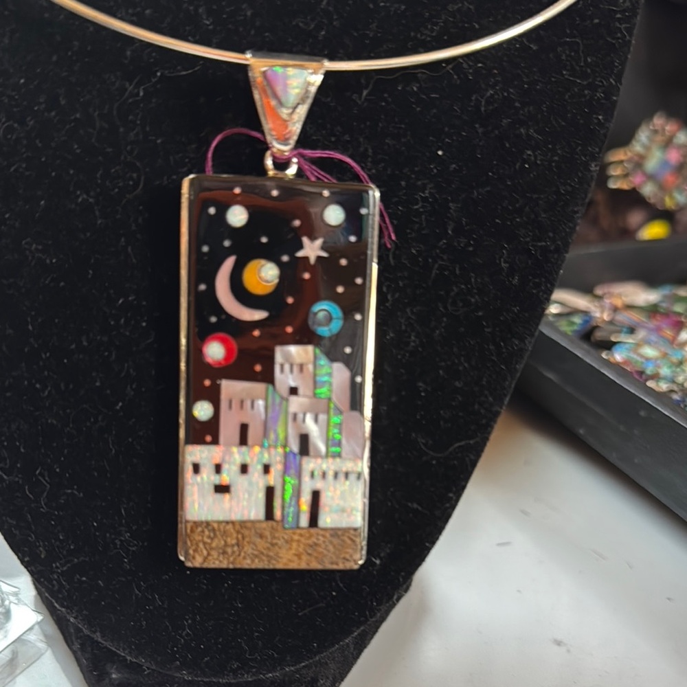 Colorful Inlay Galaxy Pendant